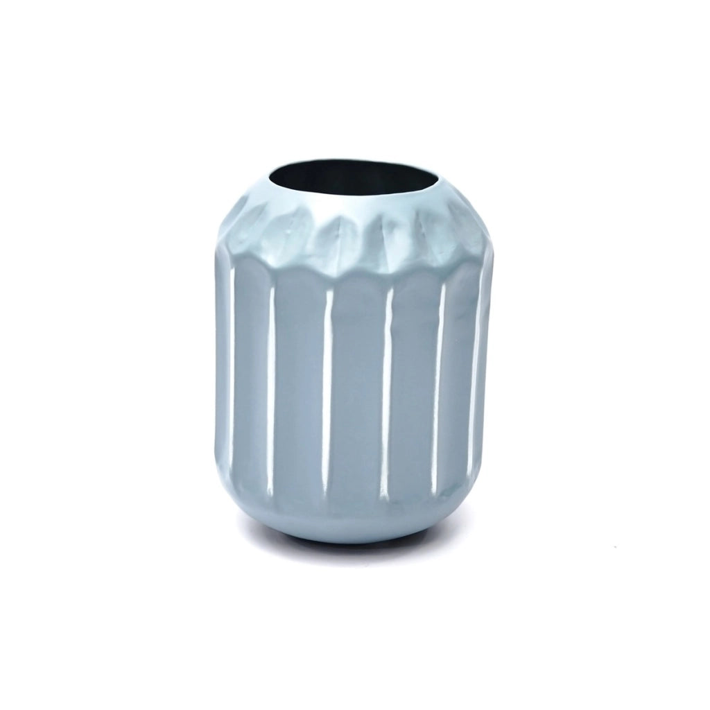Vaso decorativo Wanda in ferro grigio opaco