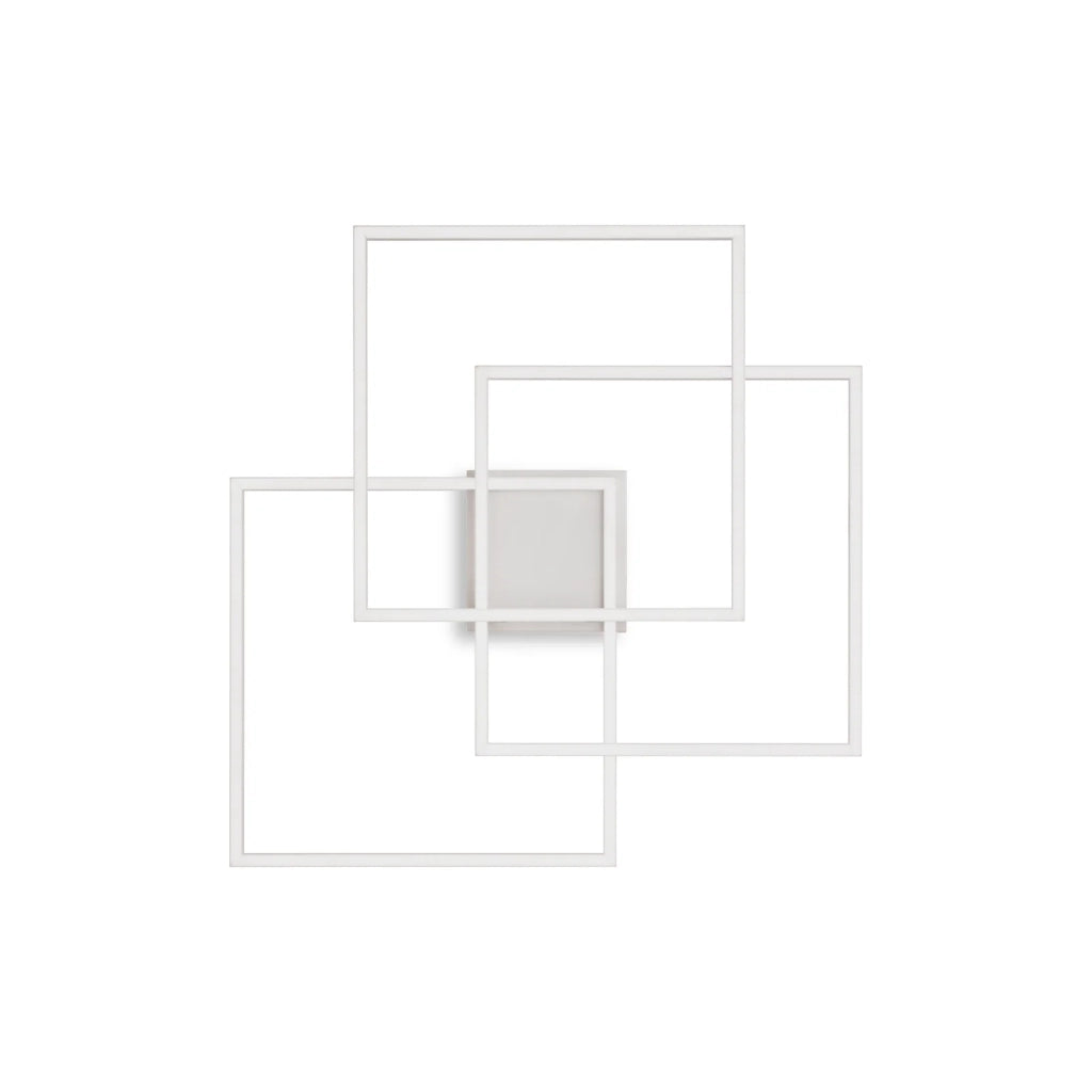 Plafoniera Frame 1 Luce Led Integrato Bianca