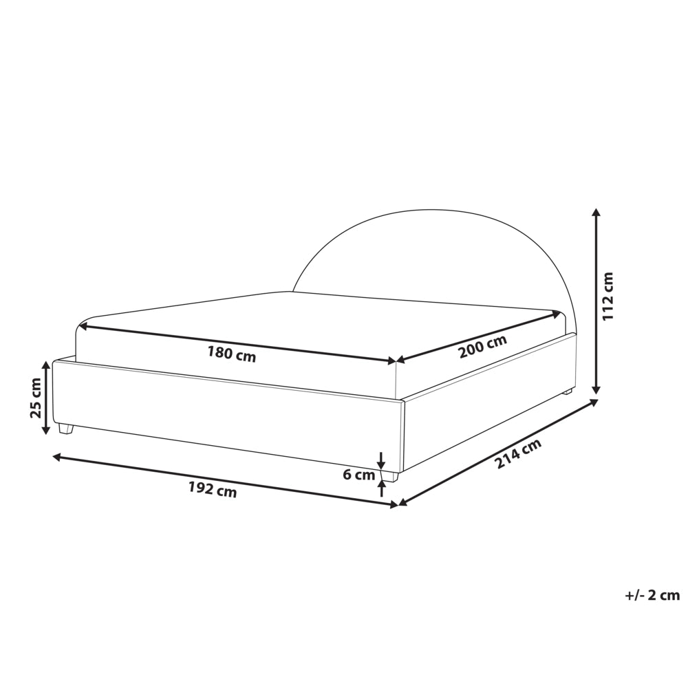 Letto matrimoniale Tessuto Bouclé verde oliva 180 x 200 cm Design minimalista e retrò
