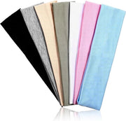 Set di 7 cinture per capelli in cotone per signore - Cinture per capelli elastiche per sport e yoga - Accessori per capelli - Assorbimento di sudore