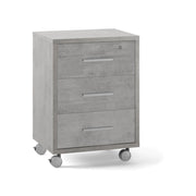 Mobile 3 Cassetti Su Ruote Cemento cm 51x41x71h - Sarmog