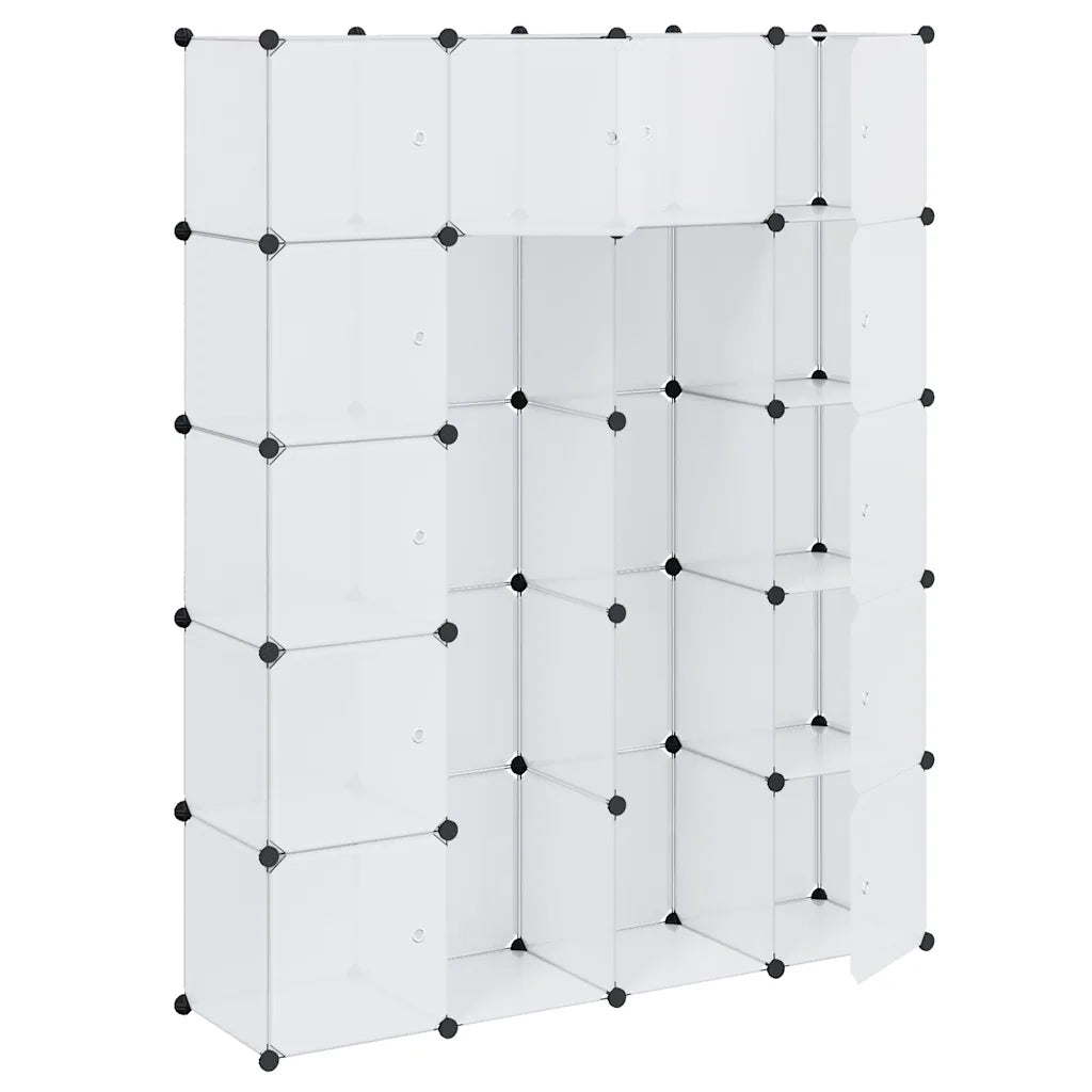 Armadietto Modulare 14 Scomparti Bianco 37 x 146 x 180,5 cm 240500