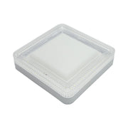 Plafoniera LED 24W, 220V, luce fredda 6500K, corpo quadrato 180x180x40mm, IP20.