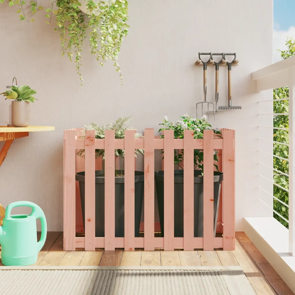 Fioriera | Cassetta per fiori | Vaso Rialzata Giardino Recinzione 100x50x70cm Legno Douglas