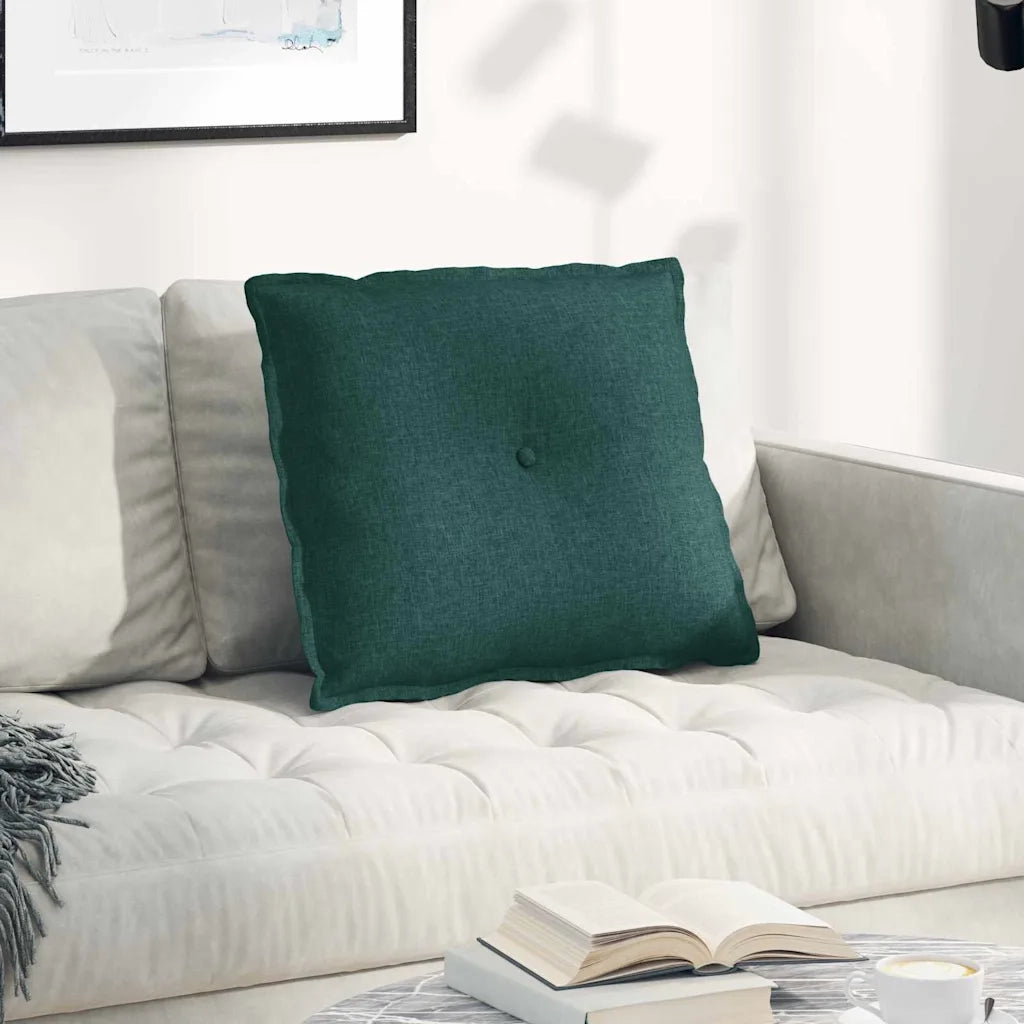 Cuscino per Schiena | Cuscino dorsale Verde Scuro 60 x 19 x 50 cm Tessuto