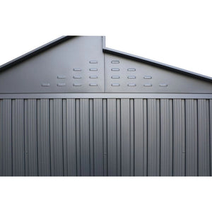 Casetta Box da Giardino 323,3x242,6x235,2 cm in Alluminio Grigio