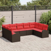 Set di divani con cuscino Marrone Rattan in Polipropilene