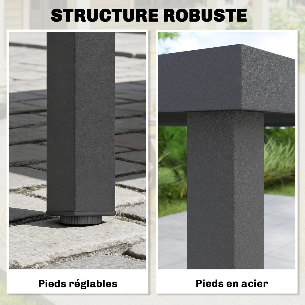 Tavolo da pranzo allungabile per esterni in polyrattan ¨C zephmum ¨C grigio 140x90x74 cm