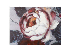 Dipinto su Tela Bianco/Red Flower Darkback 120x3,7x60 cm in Legno di Pino e Canvas Multicolor