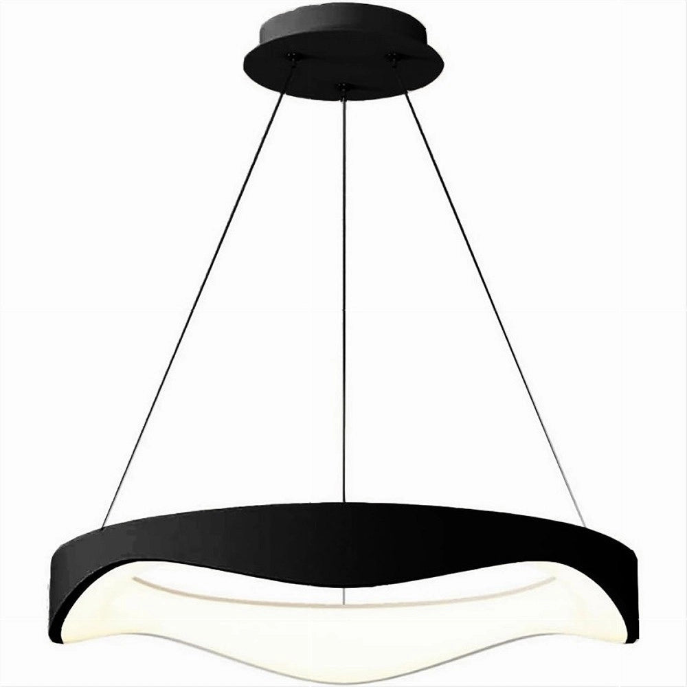 Trade Shop - Lampadario A Sospensione Led Onda 38w Ultra Moderna 3 Colorazioni Di Luce A67-3c -