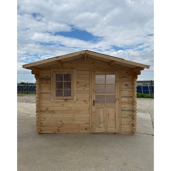 Casetta in Legno da Giardino per Esterni, Sistema Block House, Doghe Spessore 28mm - articolo BLOCK25x25/28 - 110006