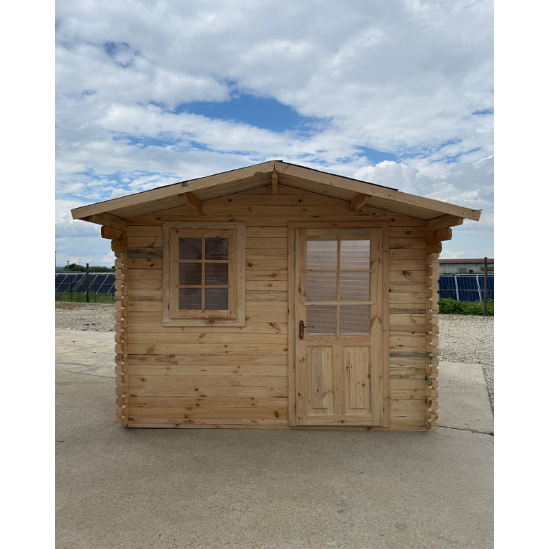 Casetta in Legno da Giardino per Esterni, Sistema Block House, Doghe Spessore 28mm - articolo BLOCK25x25/28 - 110006