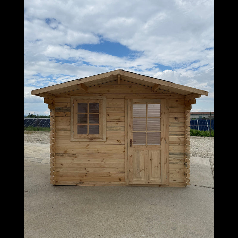 Casetta in Legno da Giardino per Esterni, Sistema Block House, Doghe Spessore 28mm - articolo BLOCK3x3/28 - 110009