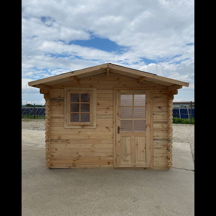 Casetta in Legno da Giardino per Esterni, Sistema Block House, Doghe Spessore 28mm - articolo BLOCK3x3/28 - 110009