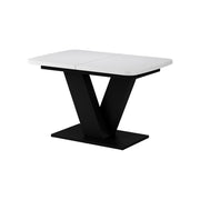 Vicco tavolo da pranzo allungabile Bianco/nero 120 x 80 cm estensibile