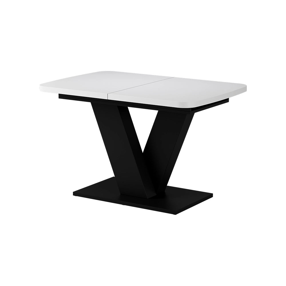 Vicco tavolo da pranzo allungabile Bianco/nero 120 x 80 cm estensibile