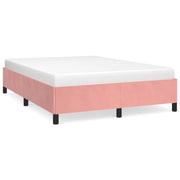 Letto matrimoniale | Letto per adulti | Giroletto Rosa 140x200 cm in Velluto