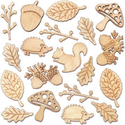 Set di Decorazione e Creatività per Bambini – 45 Pezzi di Forme in Legno Piccole per Decorare e Creare