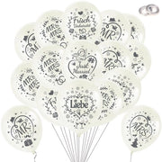 Set di palloni da 32 - Arcobaleno di palloni - Matrimonio - Festa d'annuncio - Giubileo - Palloni di lattice 11 pollici - Incluso attrezzo per fissaggio - Palloni per festa