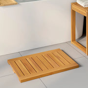 Tappeto da bagno Tinta unita Marrone 60 x 40 cm legno 42025266