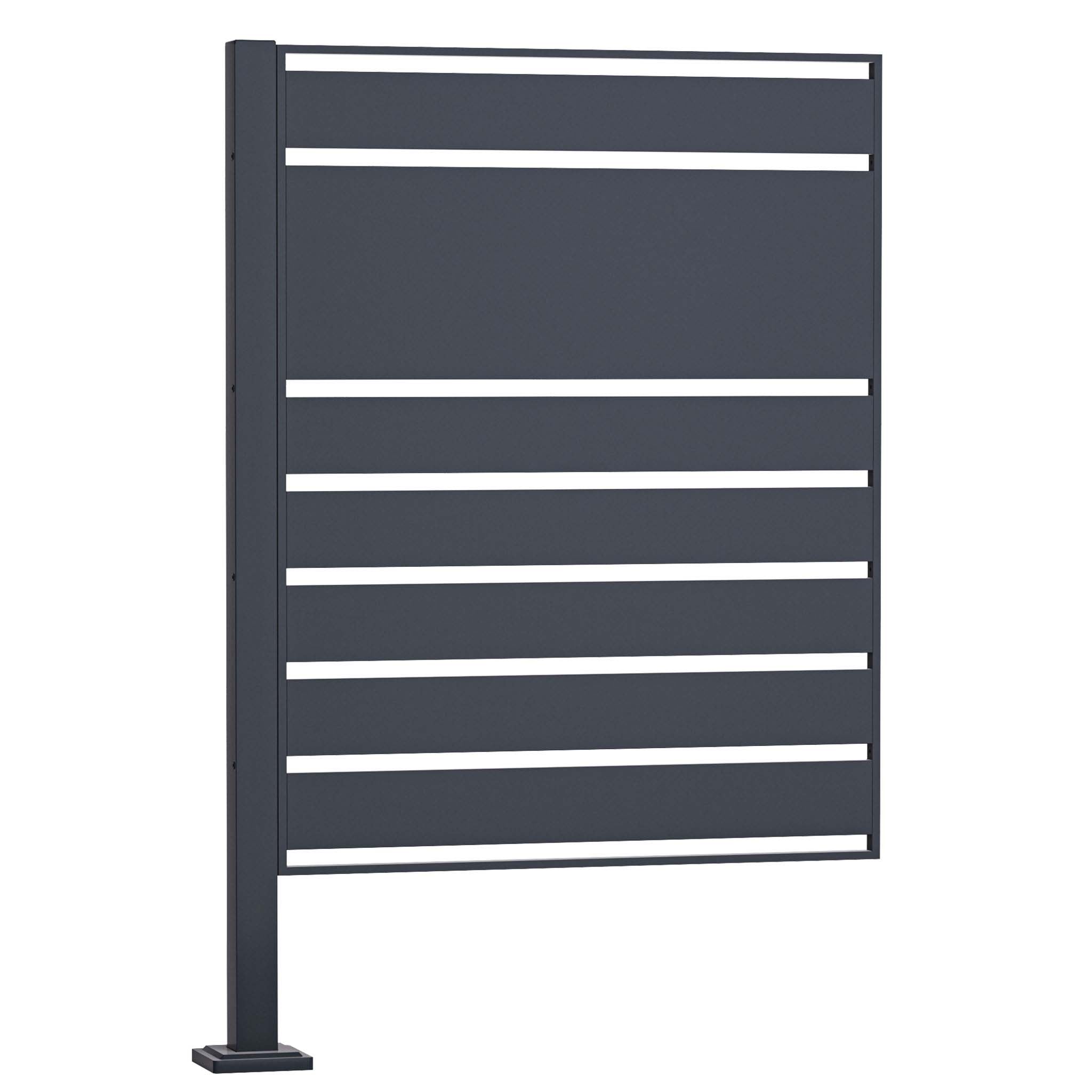 Estensione per copri bidoni della spazzatura, pannello copribidoni da esterno in acciaio antracite, porta bidoni, recinto frangivista cassonetti