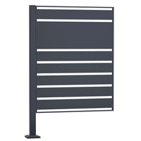 Estensione per copri bidoni della spazzatura, pannello copribidoni da esterno in acciaio antracite, porta bidoni, recinto frangivista cassonetti