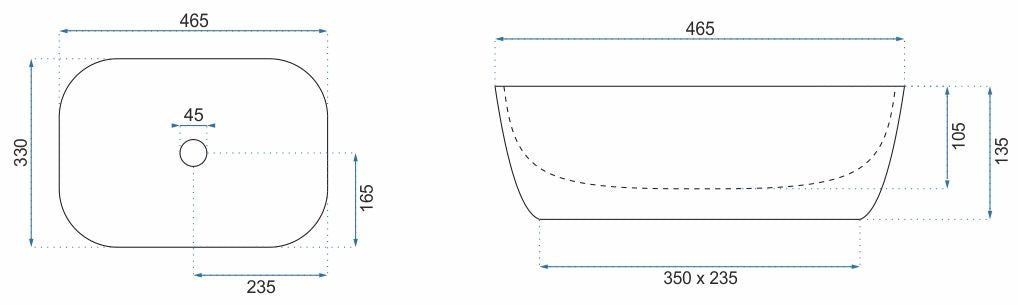 Lavabo Da Appoggio Rea Belinda Black Marble Shiny