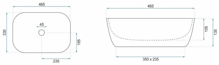 Lavabo Da Appoggio Rea Belinda Black Marble Shiny