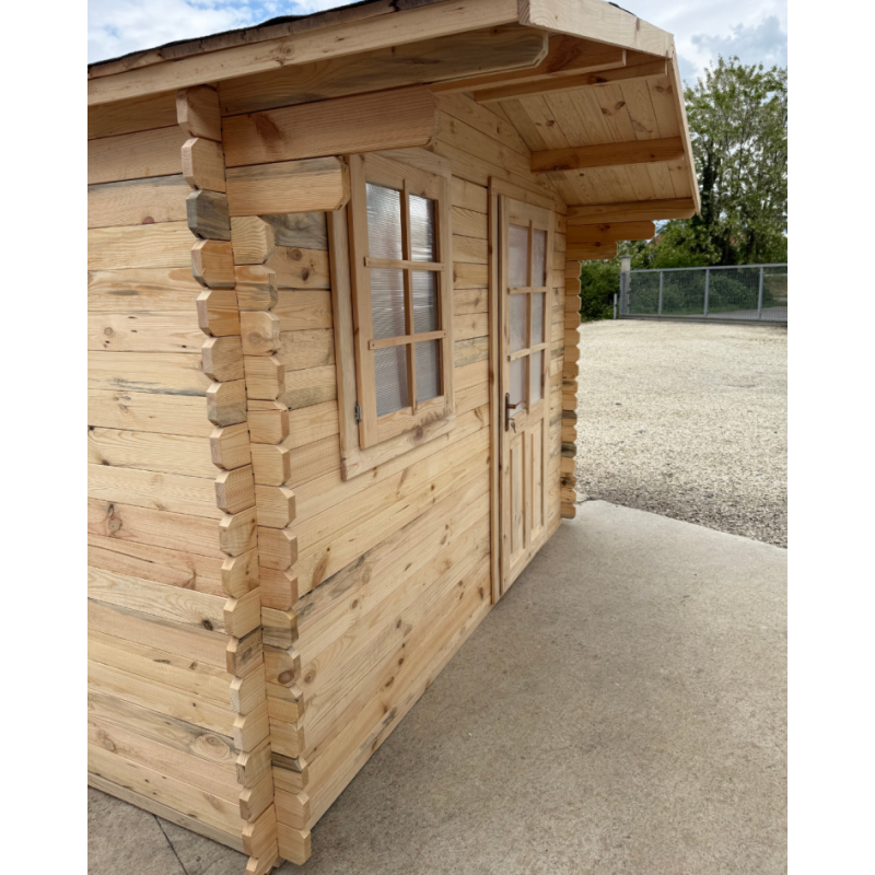 Casetta in Legno da Giardino per Esterni, Sistema Block House, Doghe Spessore 28mm - articolo BLOCK25x25/28 - 110006