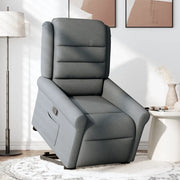 Poltrona Alzapersona Reclinabile Grigio Scuro in Tessuto 3303315