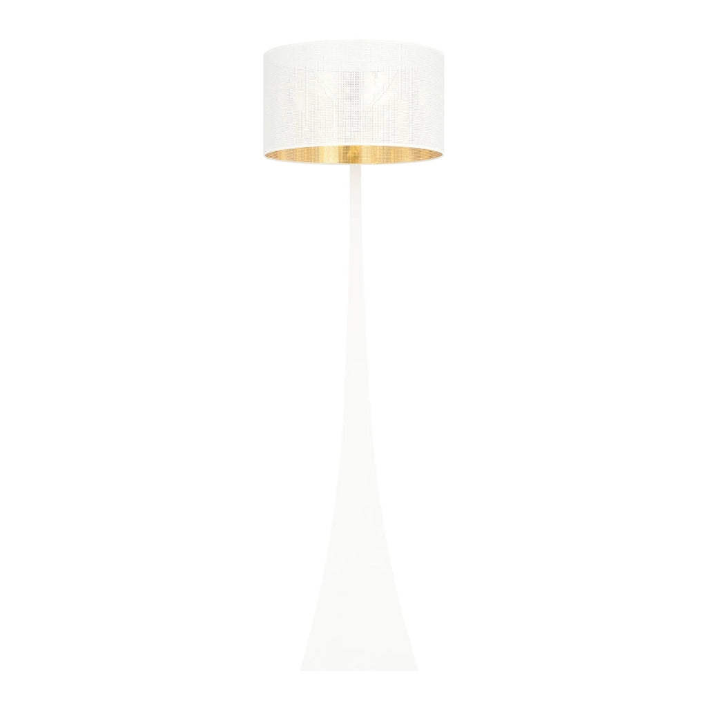 Piantana Contemporaneo Indra Acciaio Nero Bianco 1 Luce E27 Ip20