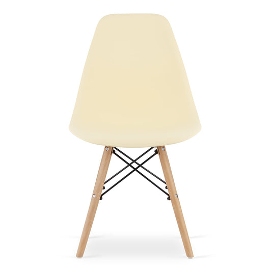 Sedia Valora OSAKA Crema Gambe Naturali per Soggiorno