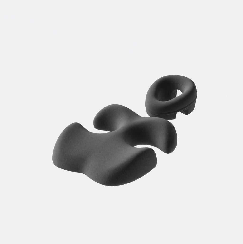 Cuscino da massaggio 30x16x16 cm in memory foam grigio scuro per dormire
