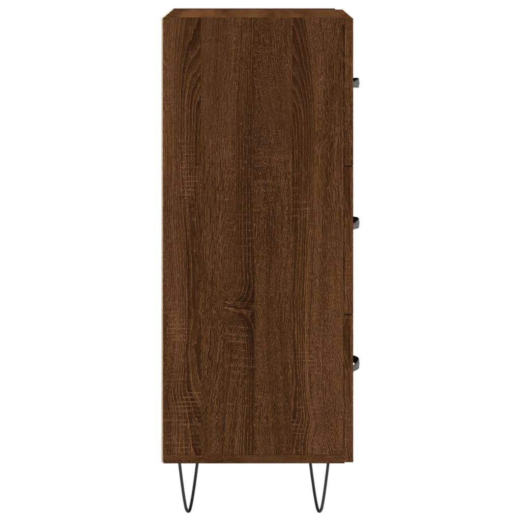 Buffet credenza cassettiera armadio mobile contenitore organizer per cucina soggiorno salotto 34,5 x 34 x 90 cm legno ingegnerizzato marrone 02_0031220