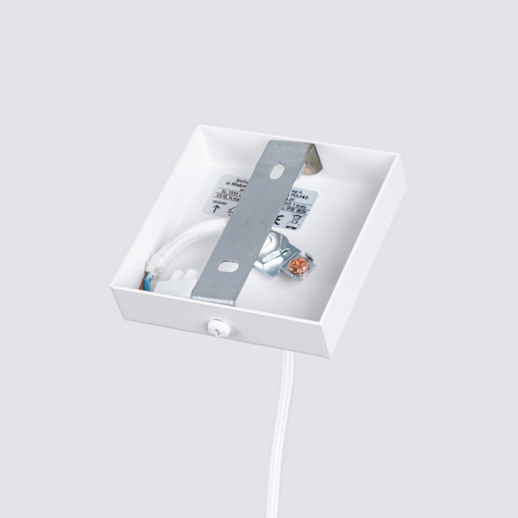 Lampada a sospensione bianca rigata GU10 GRAVIO Pure Lume