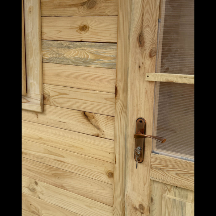 Casetta in Legno da Giardino per Esterni, Sistema Block House, Doghe Spessore 28mm - articolo BLOCK3x3/28 - 110009