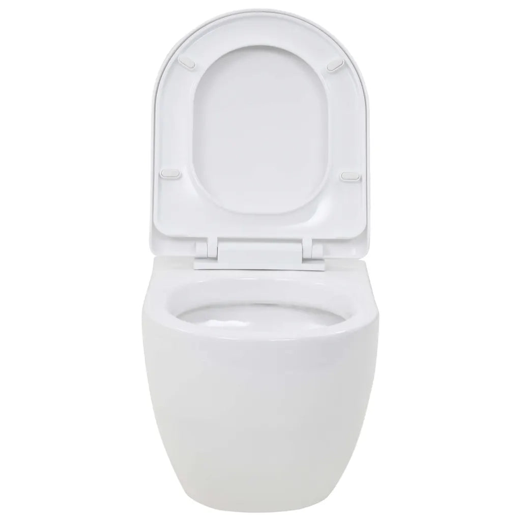 WC Sospeso in Ceramica Bianca