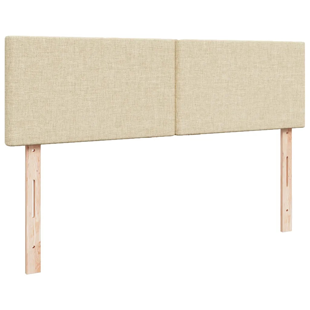 Pouf Letto con Materasso Crema 140x190 cm in Tessuto 3311378