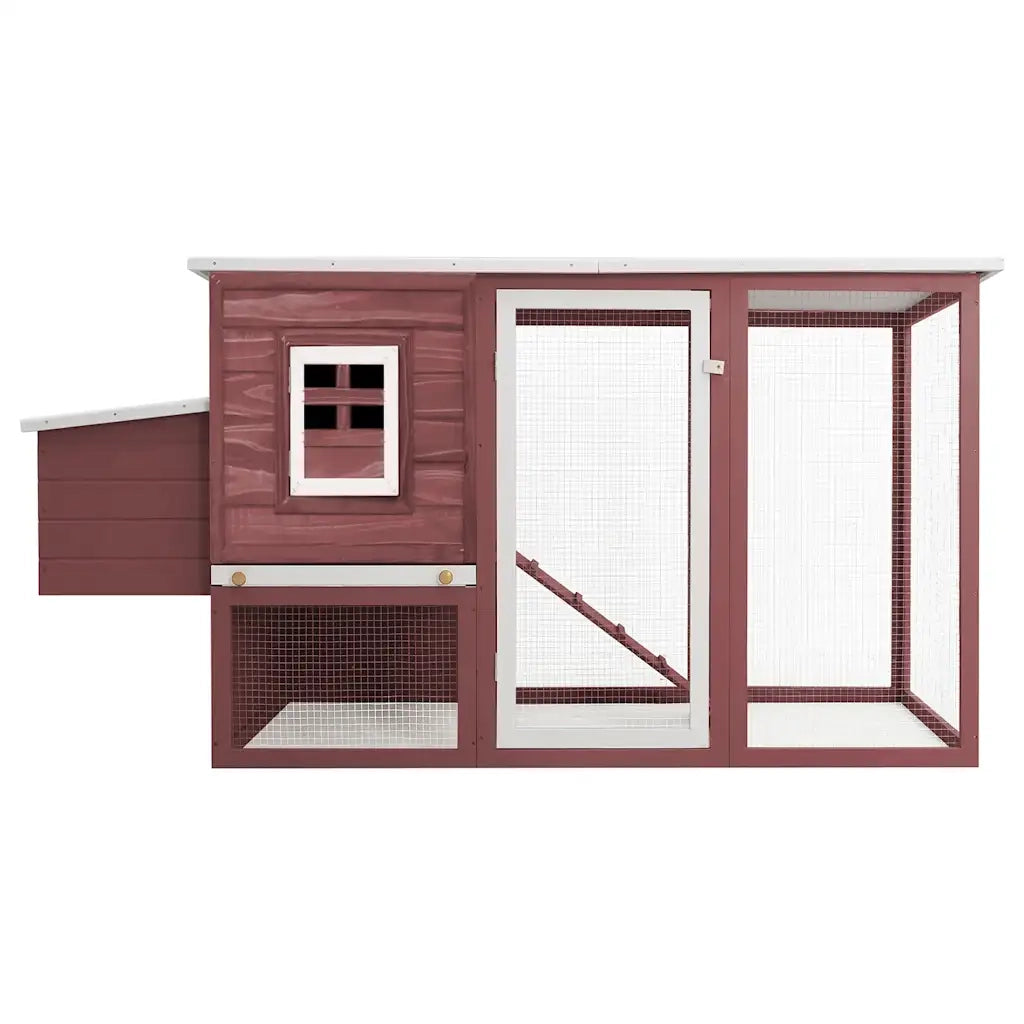 Pollaio all'Aperto con 1 Casetta di Cova Marrone in Legno  cod mxl 50714