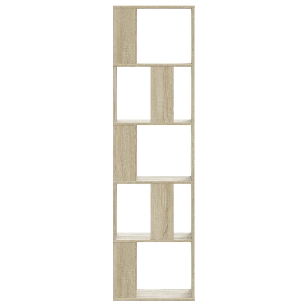 Libreria 5 Ripiani-Scaffale per Libri-Mobile di Stoccaggio Rovere Sonoma 45x23,5x162,5cm Multistrato