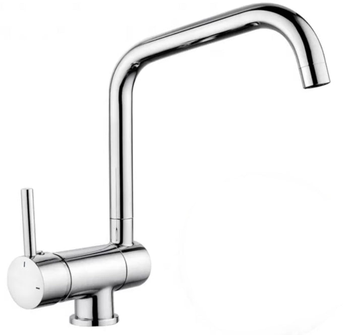 Rubinetto miscelatore per cucina abbattibile sottofinestra