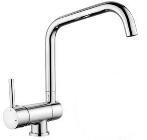 Rubinetto miscelatore per cucina abbattibile sottofinestra