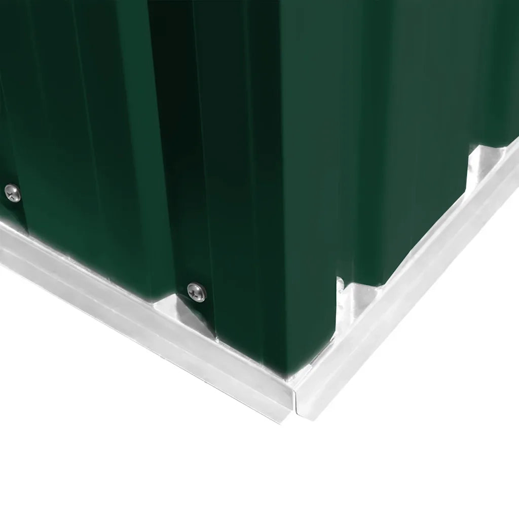 Capanno per Attrezzi-Casetta da Giardino in Metallo Verde 257x205x178 cm