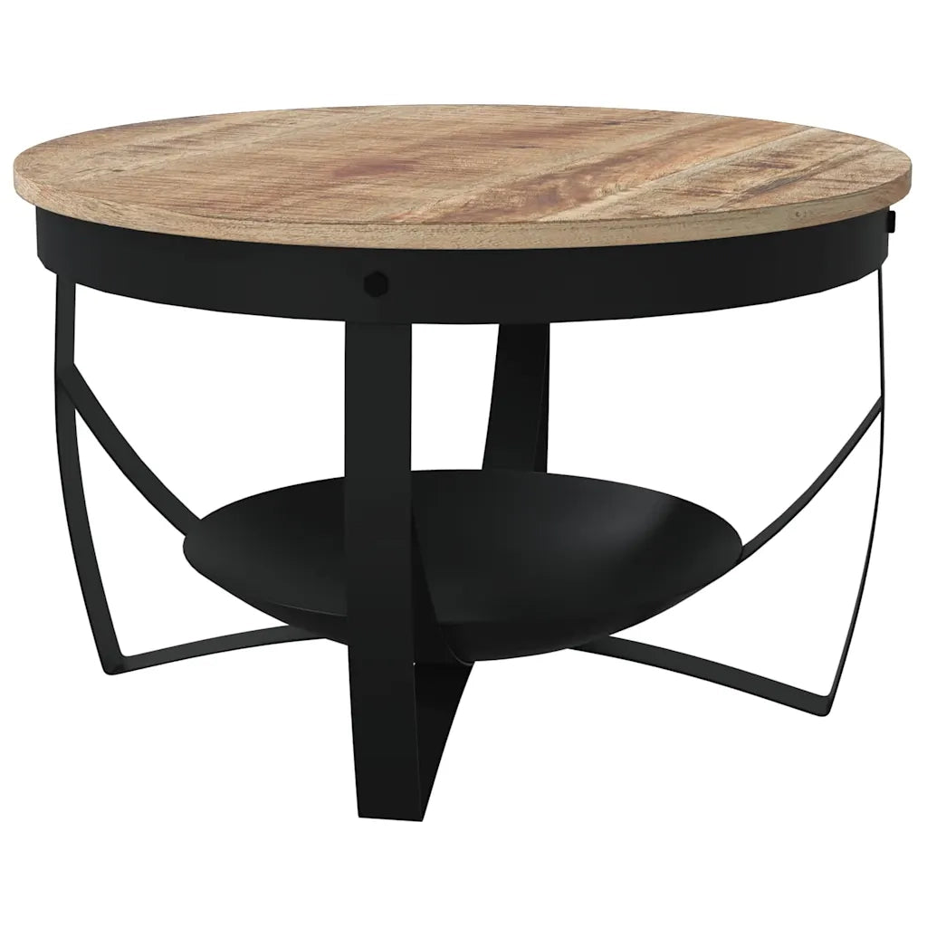 Tavolino da CaffÃ¨ Ã˜68x43cm in Legno di Mango Grezzo  cod mxl 15298
