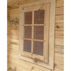 Casetta in Legno da Giardino per Esterni, Sistema Block House, Doghe Spessore 28mm - articolo BLOCK25x25/28 - 110006