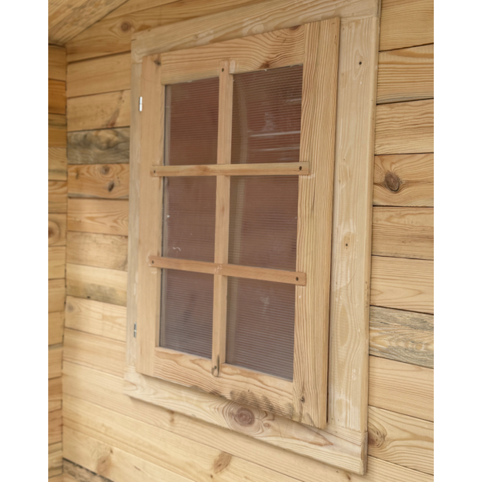 Casetta in Legno da Giardino per Esterni, Sistema Block House, Doghe Spessore 28mm - articolo BLOCK25x25/28 - 110006