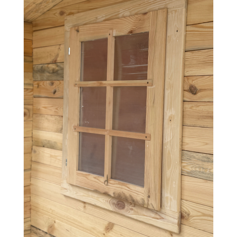 Casetta in Legno da Giardino per Esterni, Sistema Block House, Doghe Spessore 28mm - articolo BLOCK25x25/28 - 110006