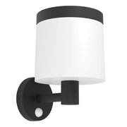 Applique Solare Esterno Moderna Pantete Policarbonato Nero E Bianco Led