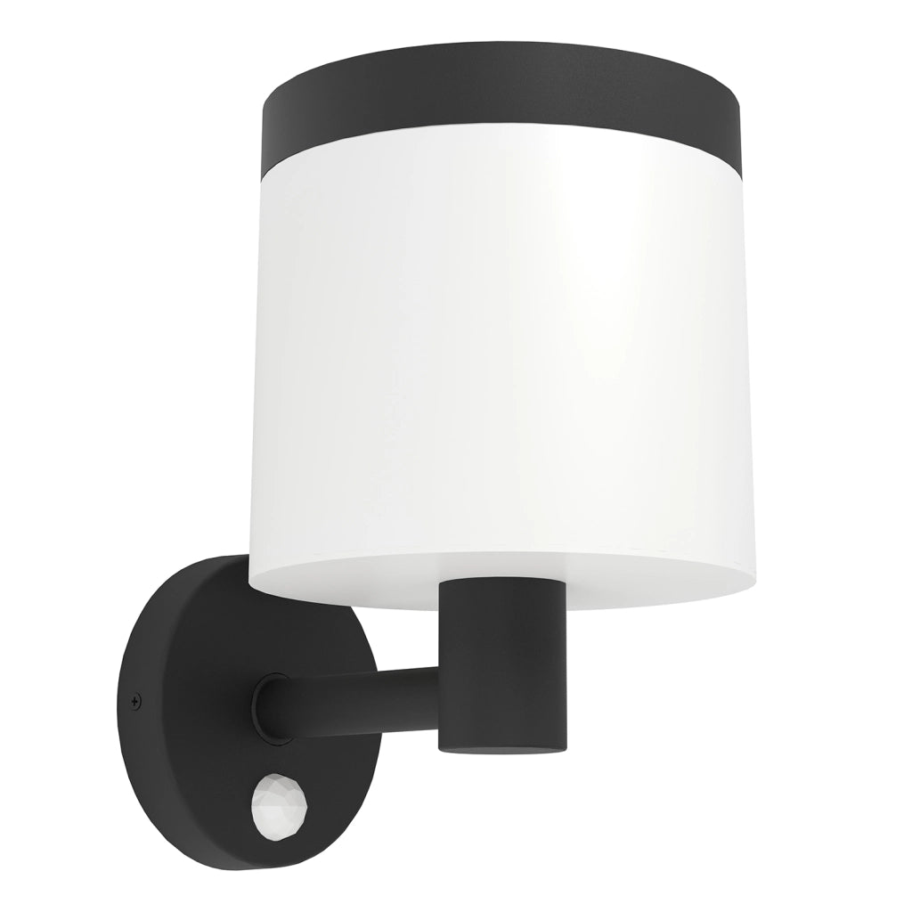 Applique Solare Esterno Moderna Pantete Policarbonato Nero E Bianco Led
