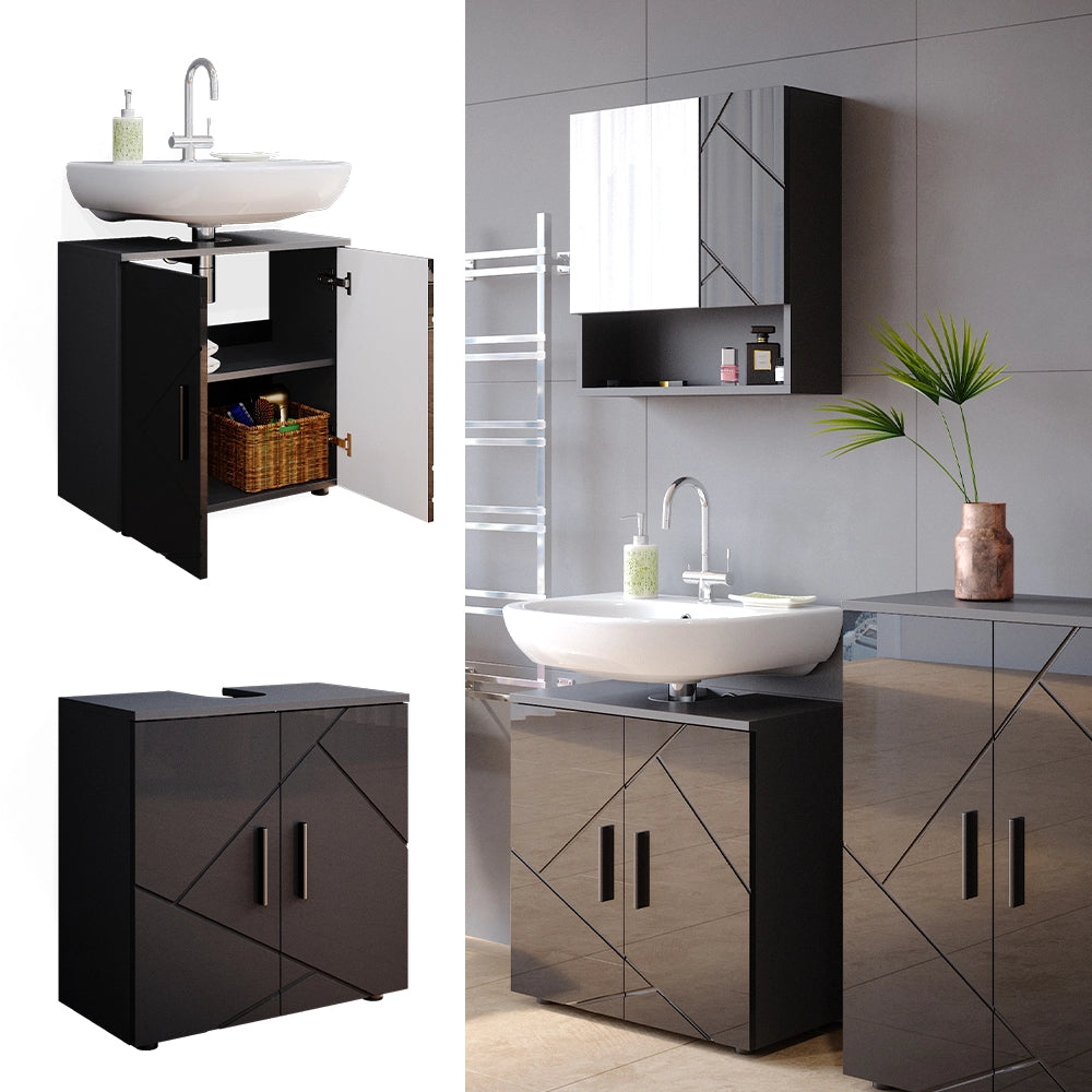 Vicco Mobile sottolavabo per bagno Antracite lucido 60 x 59 cm